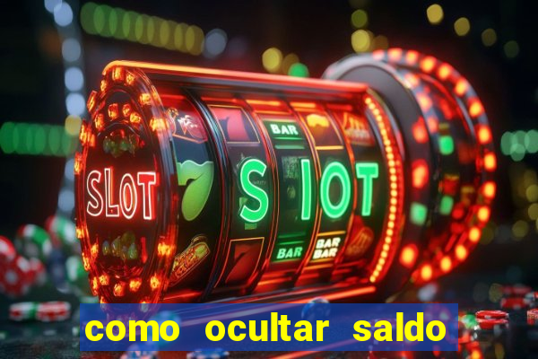 como ocultar saldo na betfair